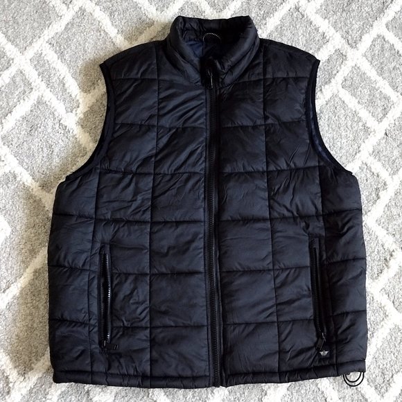 Dockers Men's XL Box Quilted Black Puffer Vest - Picture 1 of 16